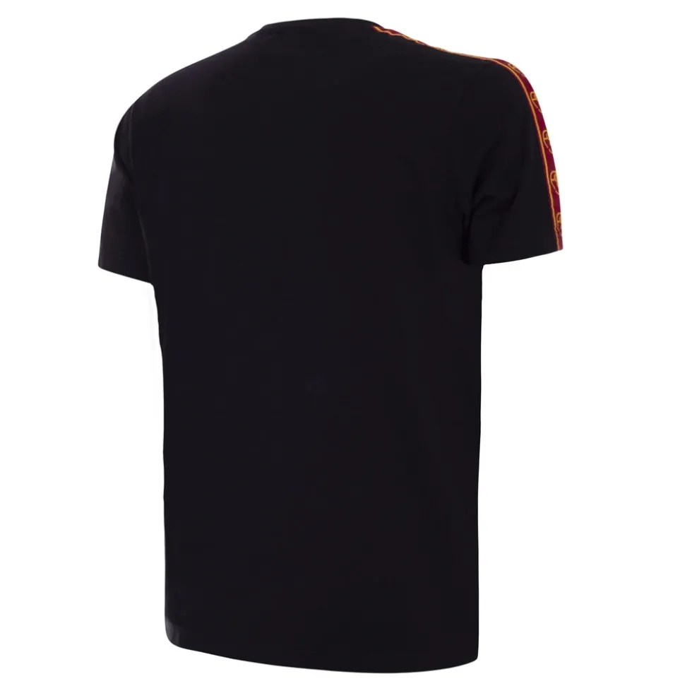 AS Roma Black Taper T-Shirt