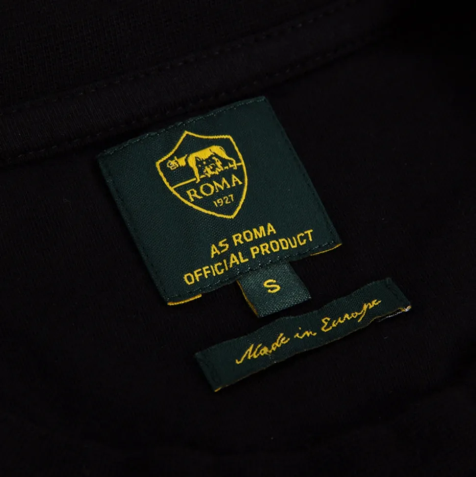 AS Roma Black Taper T-Shirt